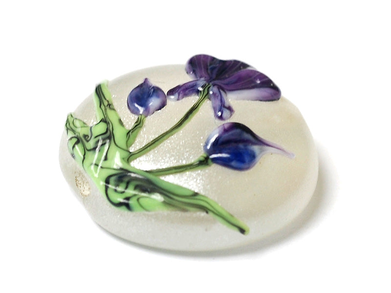 11832302 - Regalia Flower Lentil Focal Bead