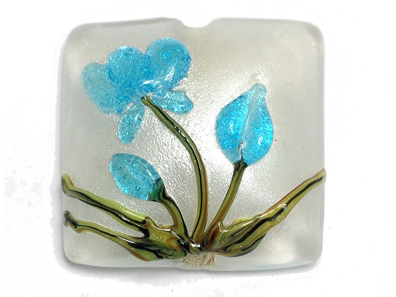 11832404 - Maya Blue Flower Pillow Focal Bead