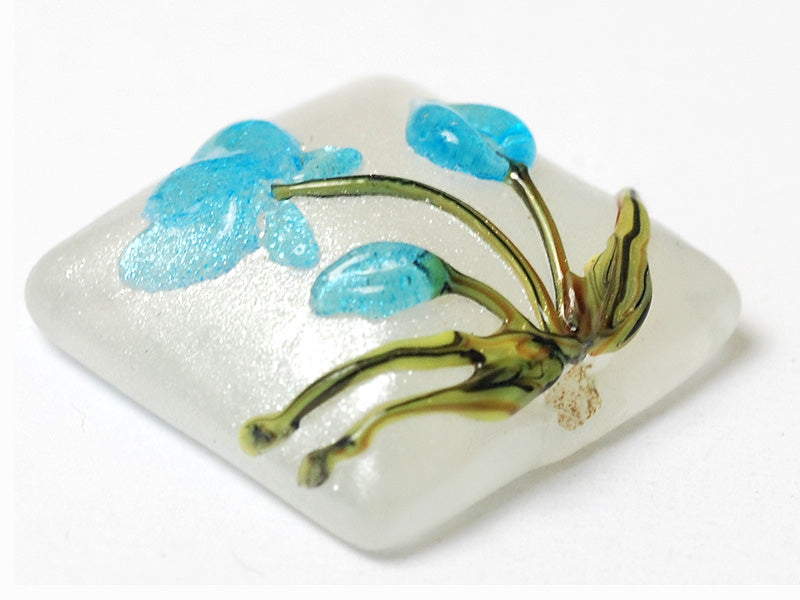 11832404 - Maya Blue Flower Pillow Focal Bead