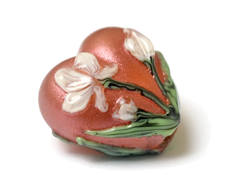 11832505 - Ivory Mist Flower on Coral Heart