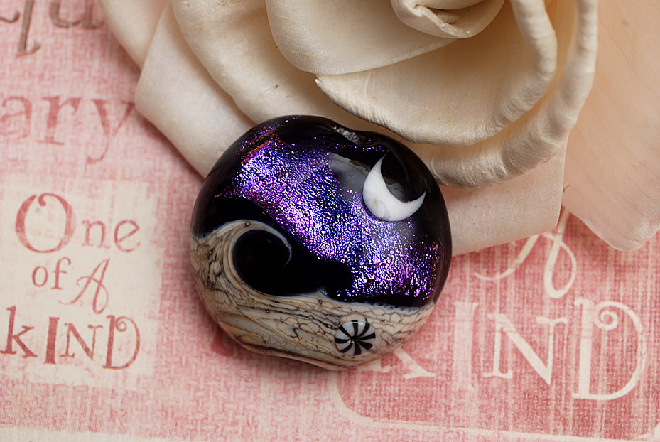 11832902 - Amethyst Jewel Celestial Lentil Focal Bead