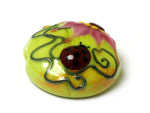 11833102 - Ladybug on Spring Green Lentil Focal Bead