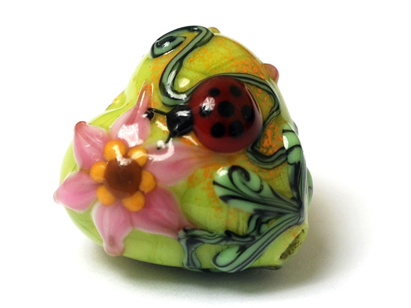 11833105 - Ladybug on Spring Green Heart