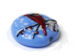 11833202 - Red Cardinal Lentil Focal Bead