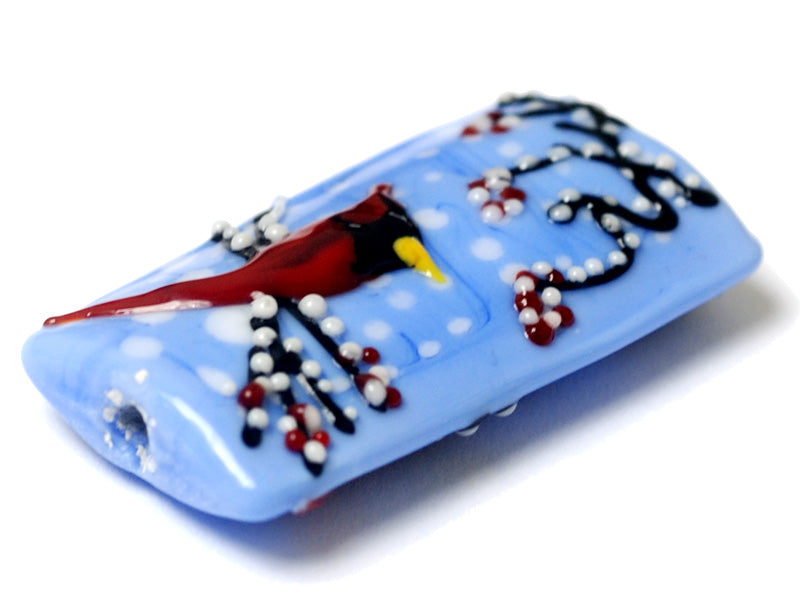 11833203 - Winter Red Cardinal Kalera Focal Bead
