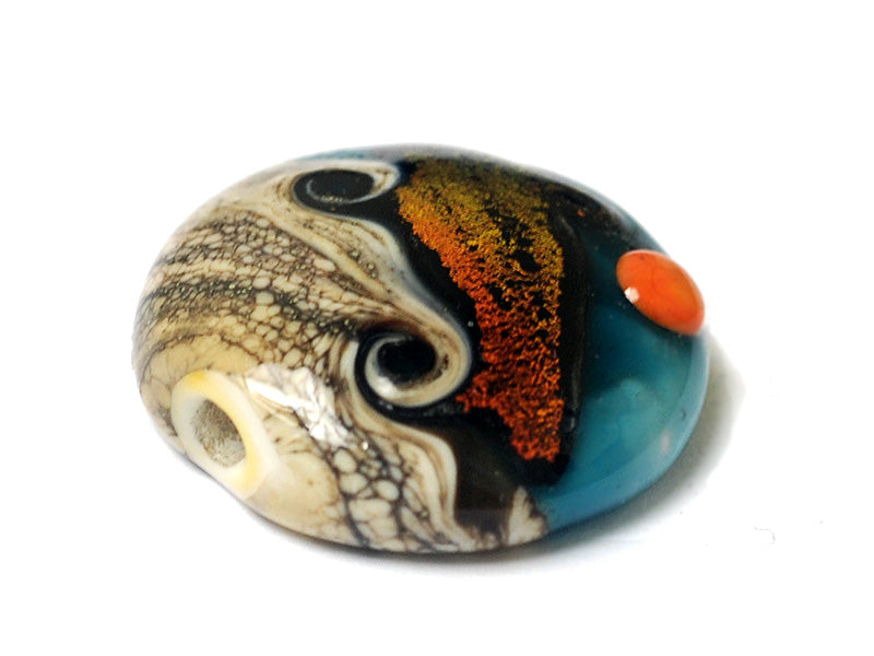11833702 - Romantic Isle Waves Lentil Focal Bead