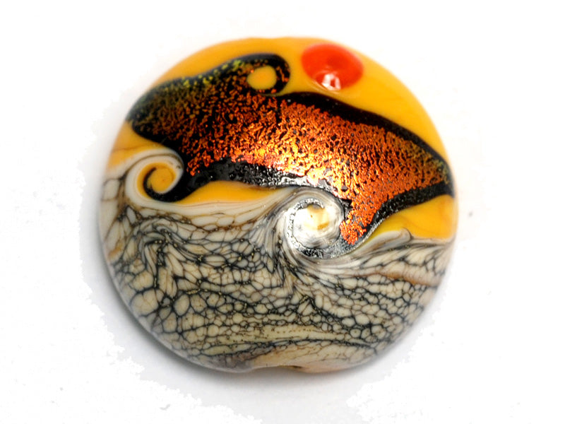11833802 - Summer Sunset Waves Lentil Focal Bead