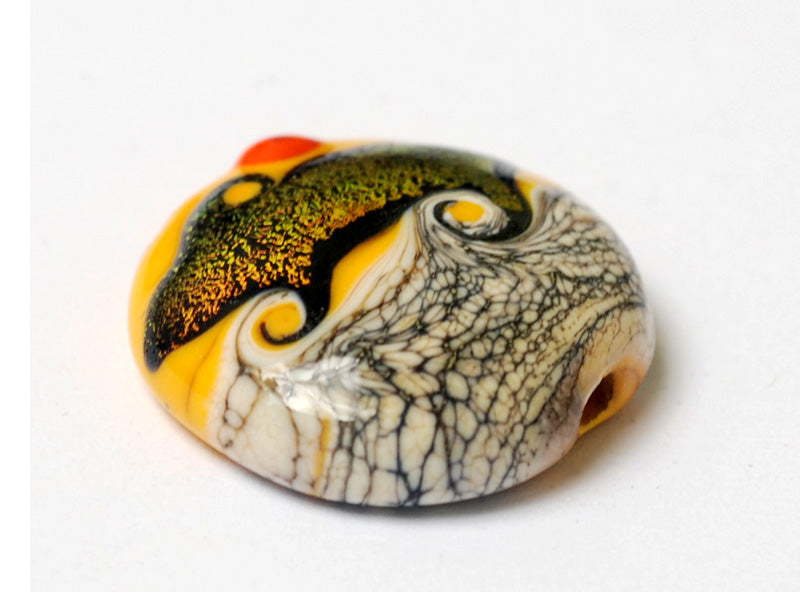 11833802 - Summer Sunset Waves Lentil Focal Bead