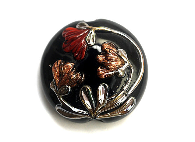 11834002 - Copper Shadow Lentil Focal Bead