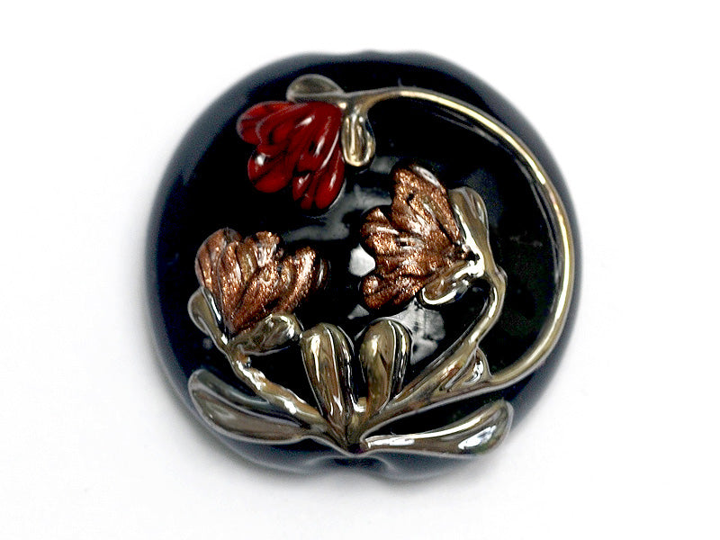 11834002 - Copper Shadow Lentil Focal Bead