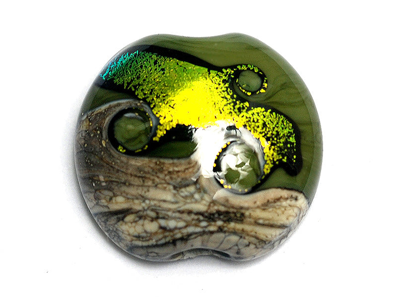 11834202 - Olivine Lentil Focal Bead