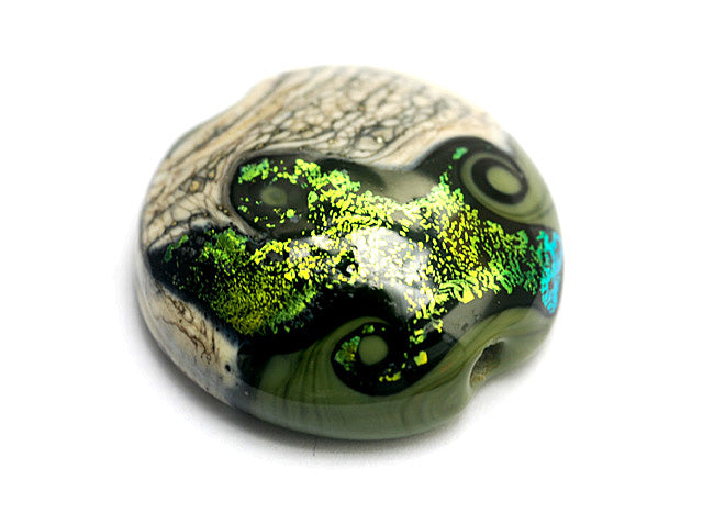 11834202 - Olivine Lentil Focal Bead