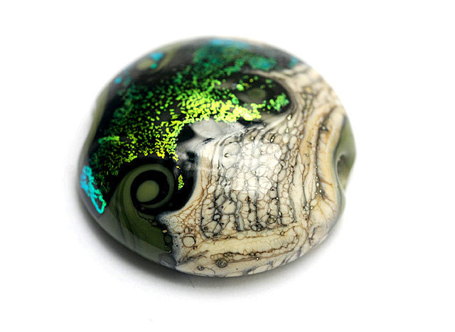 11834202 - Olivine Lentil Focal Bead