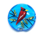 11834502 - Summer Red Cardinal Lentil Focal Bead