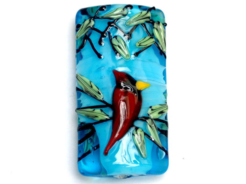 11834503 - Summer Red Cardinal Kalera Focal Bead
