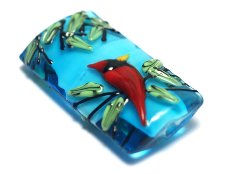 11834503 - Summer Red Cardinal Kalera Focal Bead