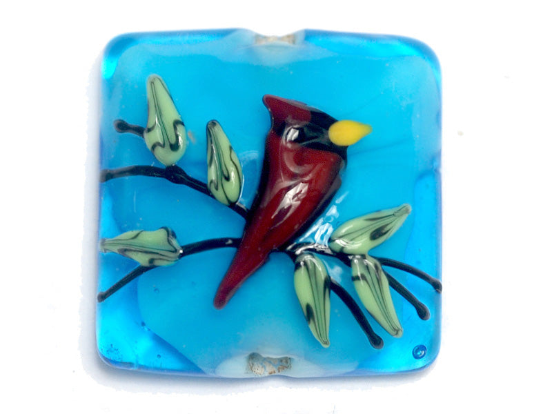 11834504 - Summer Red Cardinal Pillow Focal Bead