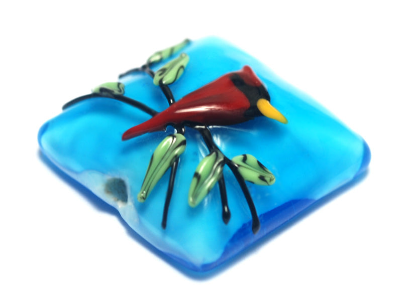 11834504 - Summer Red Cardinal Pillow Focal Bead
