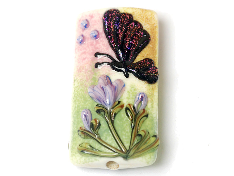 11834803 - Pink Sparkle Garden Butterfly Kalera Focal Bead