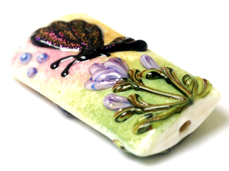 11834803 - Pink Sparkle Garden Butterfly Kalera Focal Bead