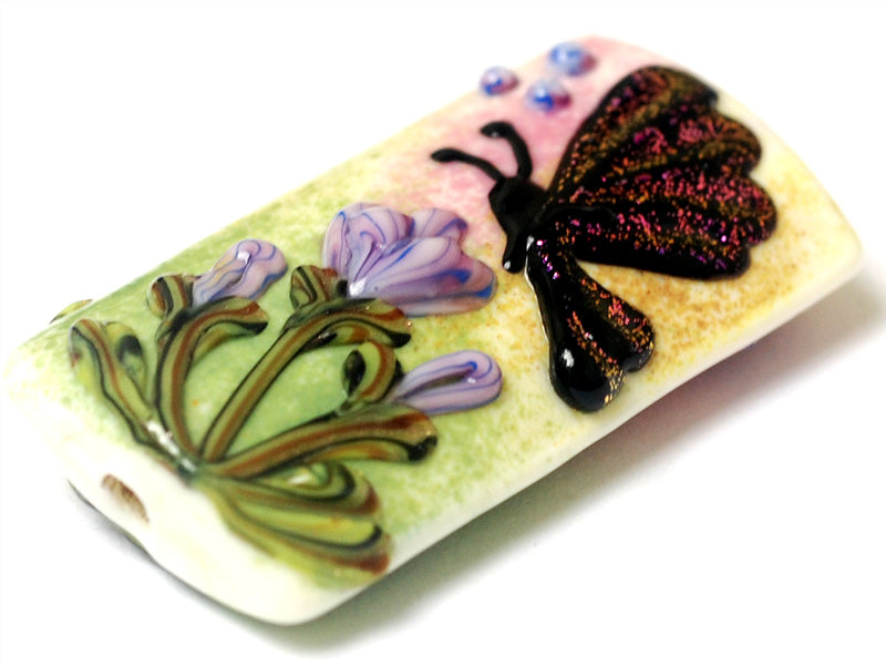 11834803 - Pink Sparkle Garden Butterfly Kalera Focal Bead