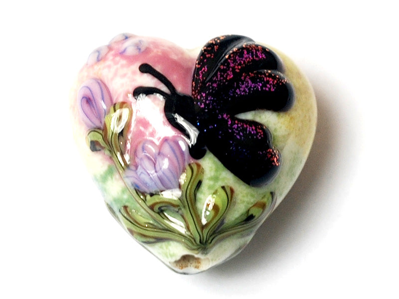 11834805 - Pink Sparkle Garden Butterfly Heart