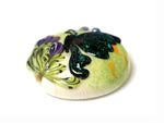 11834902 - Green Sparkle Garden Butterfly Lentil Focal Bead
