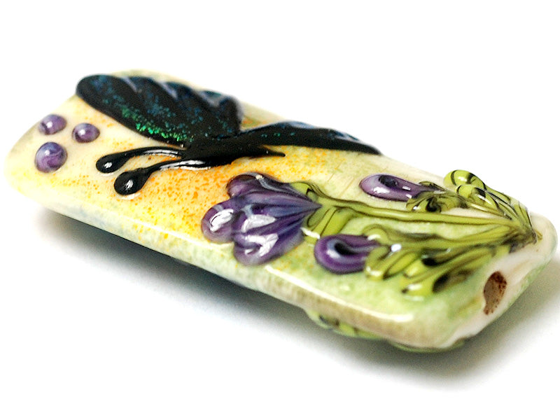 11834903 - Green Sparkle Garden Butterfly Kalera Focal Bead