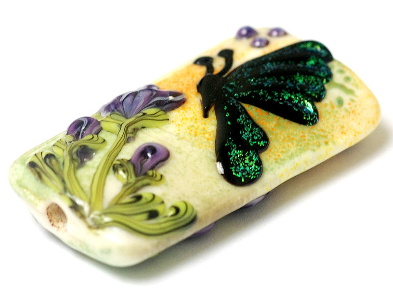 11834903 - Green Sparkle Garden Butterfly Kalera Focal Bead