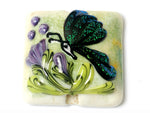 11834904 - Green Sparkle Garden Butterfly Pillow Focal Bead