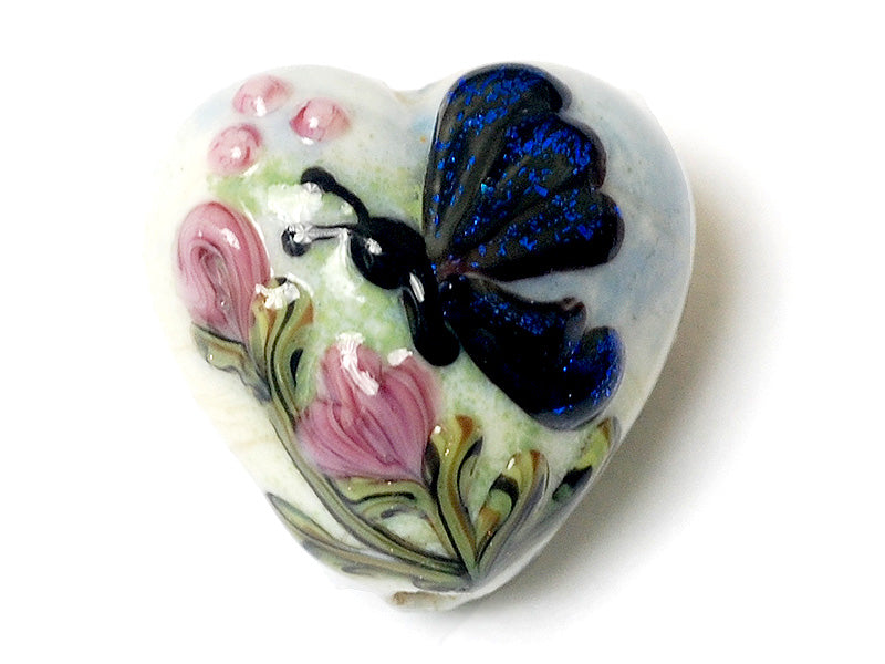 11835005 - Blue Sparkle Garden Butterfly Heart