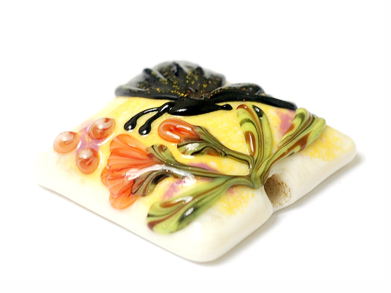11835104 - Yellow Sparkle Garden Butterfly Pillow Focal Bead