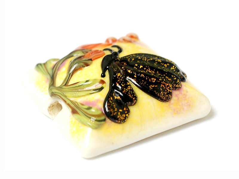 11835104 - Yellow Sparkle Garden Butterfly Pillow Focal Bead