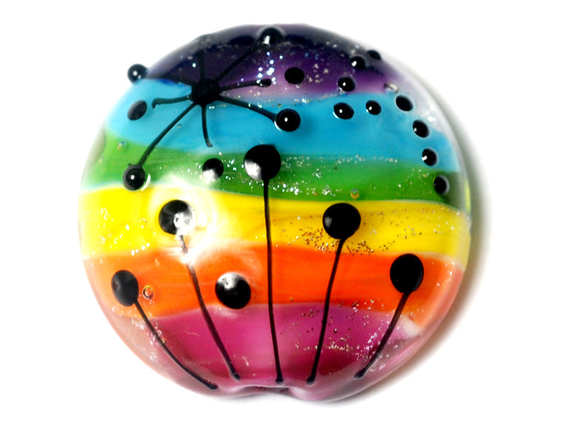 11835902 - Rainbow Balloons Lentil Focal Bead