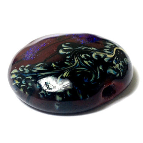 11836102 - Violet Shimmer Lentil Focal Bead