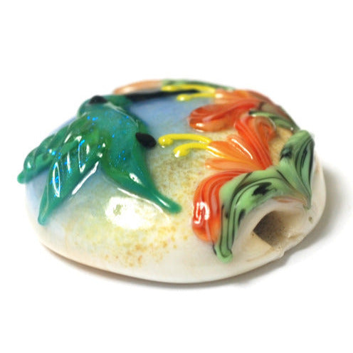 11836202 - Hawaiian Hummingbird Lentil Focal Bead