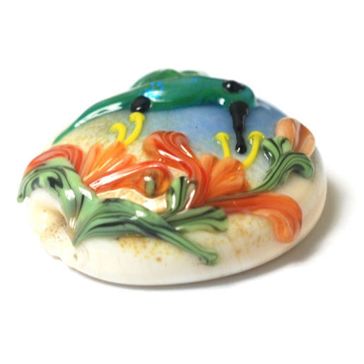 11836202 - Hawaiian Hummingbird Lentil Focal Bead