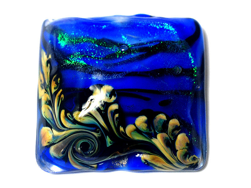 11836404 - Sapphire Sea Shimmer Pillow Focal Bead