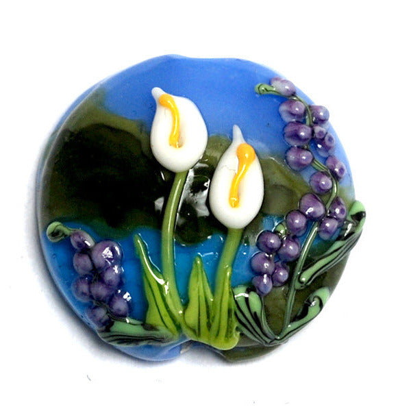 11836802 - Calla Lily Lake Lentil Focal Bead