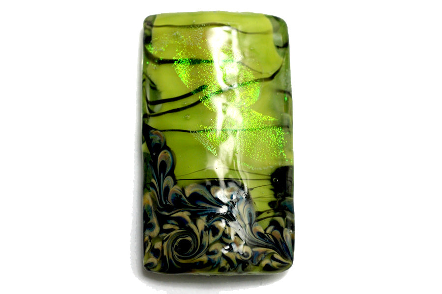 11837303 - Spring Green Shimmer Kalera Focal Bead