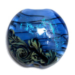 11837502 - Arctic Blue Shimmer Lentil Focal Bead