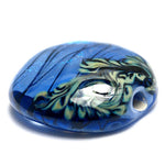 11837502 - Arctic Blue Shimmer Lentil Focal Bead