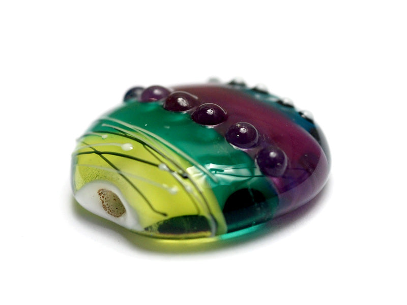 11837702 - Begonia Stripes Lentil Focal Bead