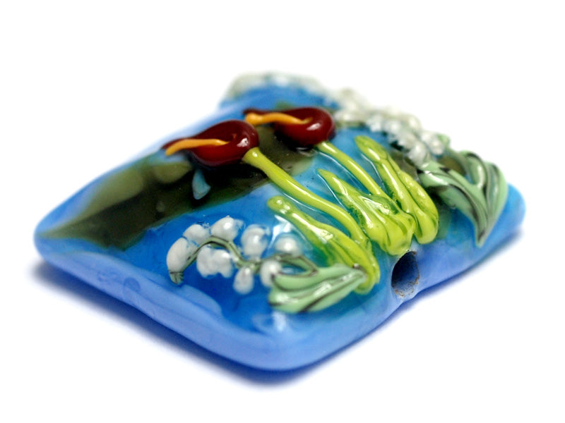 11837804 - Red Calla Lily Lake Pillow Focal Bead