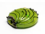 11838502 - Spring Green Florals Lentil Focal Bead