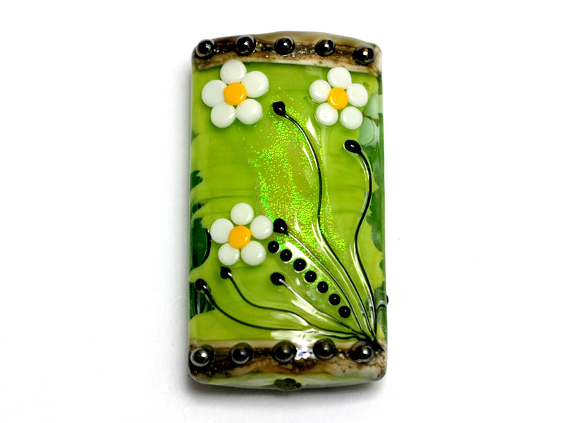 11838503 - Spring Green Florals Kalera Focal Bead