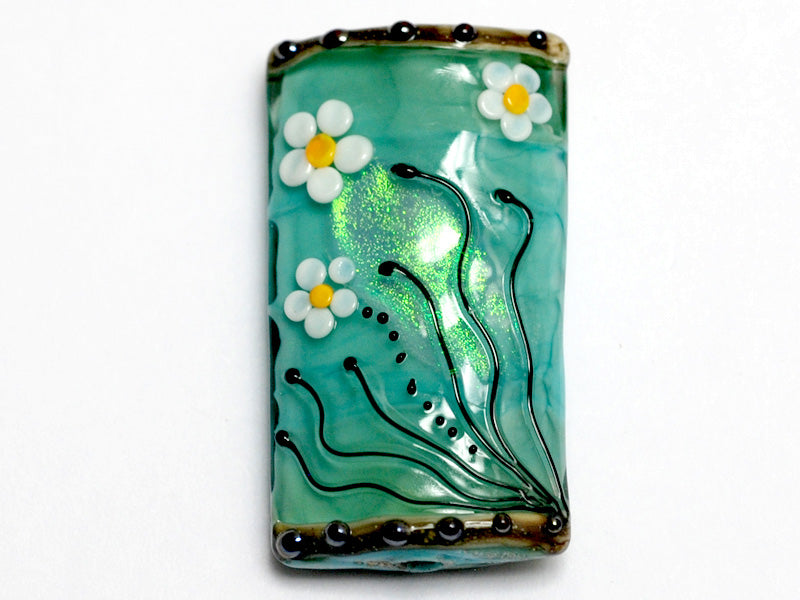 11838603 - Seafoam Florals Kalera Focal Bead