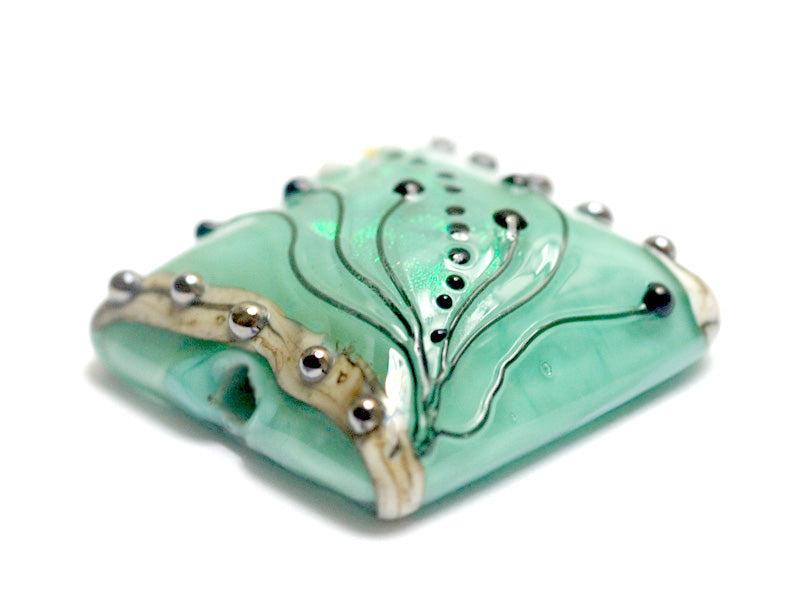 11838604 - Seafoam Florals Pillow Focal Bead