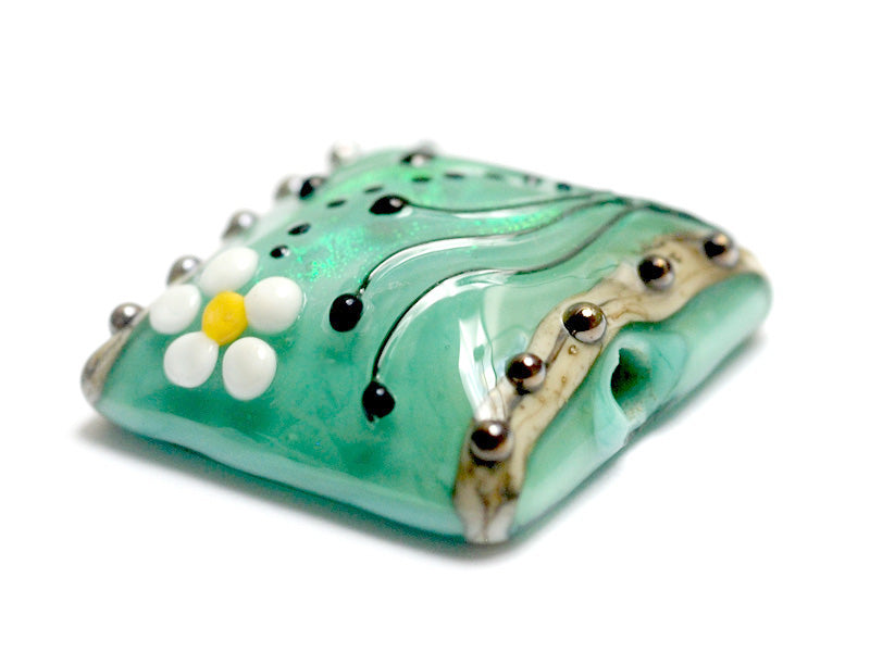 11838604 - Seafoam Florals Pillow Focal Bead