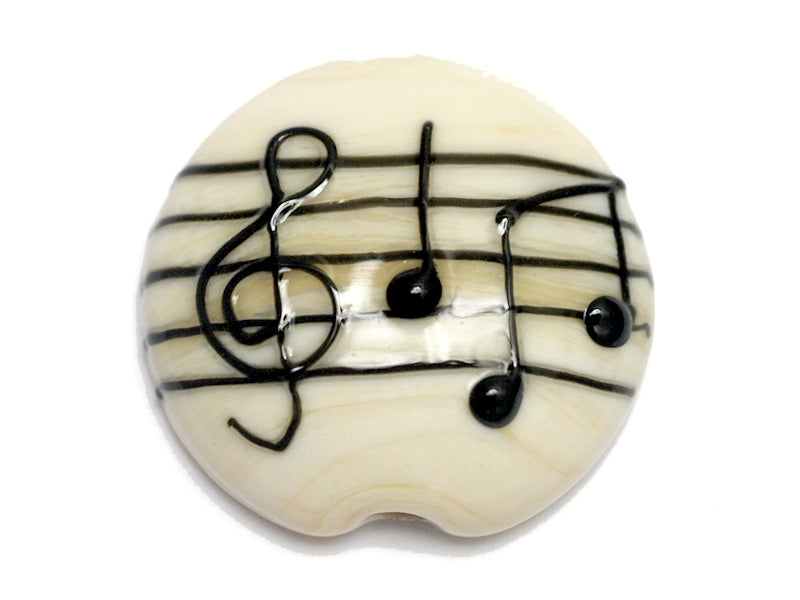 11838802 - Musical Notes Lentil Focal Bead